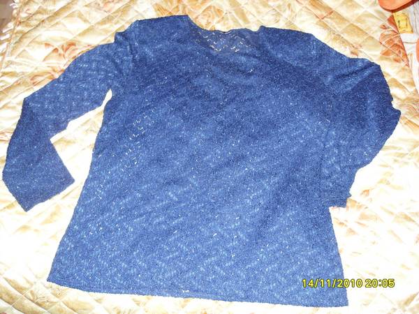 Дантелена блуза в синьо SDC12422.JPG Big