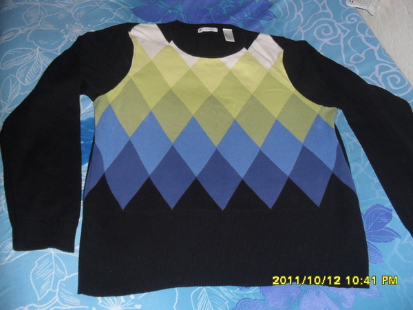 черна блуза с шарени ромбове LIZGOLF XL roksana_SDC12433.JPG Big