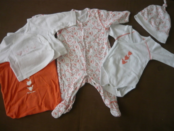 Почти ново комплектче за новородено в оранжево - размер 50 dioni_029425070.jpg Big