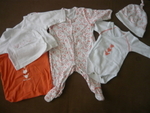 Почти ново комплектче за новородено в оранжево - размер 50 dioni_029425070.jpg