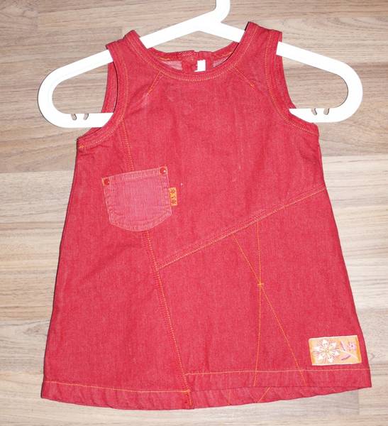 Червена дънкова рокличка P1160839.JPG Big