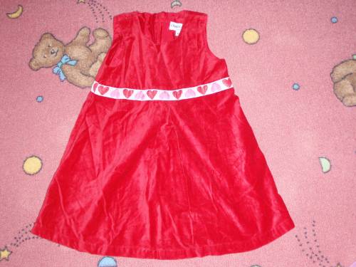 Кадифена червена рокличка с коланче на сърчица P8283488.JPG Big