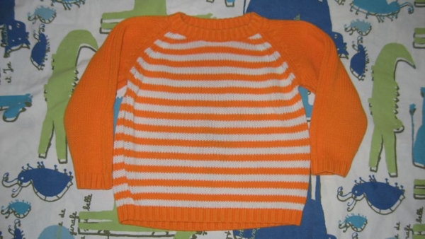 Пуловерче оранж/бяло bubu_to_IMG_1307.JPG Big
