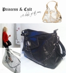 Princess & Cult оригинална с катинарче, дамска чанта, черен графит . Намалена! krisi72_-444.jpg