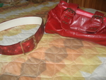 Лот чанта и колан  в малиново червено и подарък в червено mama_vava_IMG_00091.jpg