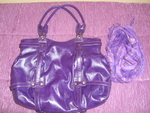 Страхотна чанта в лила,от мека еко кожа,подарък шал в същия цвят njn689_STP60016.JPG