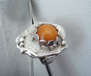 модел 414 Изработен от масивно сребро Дамски пръстен,с апликация   инкрустиран 1  камък ахат radimm_414_9_.JPG Big