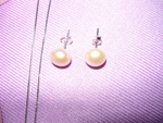 Комплект розови сладководни перли и сребро проба 925 forgg_P1030860.JPG