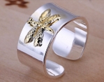 Отворен пръстен, без размер, много фин пръстен със сребърно покритие 925 Silver водно конче ivdeqnova_1.JPG