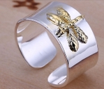 Отворен пръстен, без размер, много фин пръстен със сребърно покритие 925 Silver водно конче ivdeqnova_2.JPG