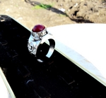 модел 104 Сребърен пръстен,мъжки с червен корал, radimm_104_6_.JPG