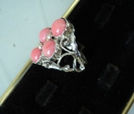 модел 191  Изработен от масивно сребро  Дамски пръстен,с инкрустирани 4 камъка   розов корал radimm_191_2_.JPG