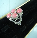 модел 191  Изработен от масивно сребро  Дамски пръстен,с инкрустирани 4 камъка   розов корал radimm_191_4_.JPG