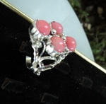 модел 191  Изработен от масивно сребро  Дамски пръстен,с инкрустирани 4 камъка   розов корал radimm_191_6_.JPG