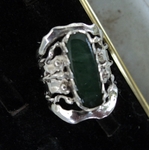 модел 198   Изработен от масивно сребро  Дамски пръстен,с инкрустиран 1 камък   авантюрин radimm_198.JPG