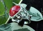 модел 229  Изработен от масивно сребро  Дамски пръстен,с инкрустиран 1 камък червен корал radimm_229_3_.JPG