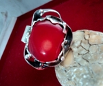 модел 393   Изработени от масивно сребро  Дамски пръстен с червен корал radimm_393_4_.JPG