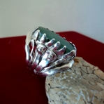 модел 402   Изработен от масивно сребро  Дамски пръстен,с инкрустиран 1   камък авантюрин radimm_402_3_.JPG