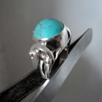 модел 404   Изработен от масивно сребро  Дамски пръстен,с инкрустиран 1  камък тюркоаз radimm_404_4_.JPG