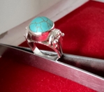 модел 404   Изработен от масивно сребро  Дамски пръстен,с инкрустиран 1  камък тюркоаз radimm_404_5_.JPG