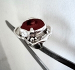 модел 407 Изработен от масивно сребро Дамски пръстен,с апликакация   инкрустиран 1  камък червен корал radimm_407_2_.JPG