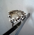 модел 411 Изработен от масивно сребро Дамски пръстен,с апликация   инкрустиран 1  камък топаз radimm_411_9_.JPG