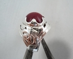 модел 413 Сребърен пръстен с ажур и гравировка и червен красив нефрит, radimm_413_5_.JPG