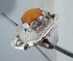 модел 414 Изработен от масивно сребро Дамски пръстен,с апликация   инкрустиран 1  камък ахат radimm_414_3_.JPG
