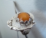 модел 414 Изработен от масивно сребро Дамски пръстен,с апликация   инкрустиран 1  камък ахат radimm_414_5_.JPG
