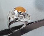 модел 414 Изработен от масивно сребро Дамски пръстен,с апликация   инкрустиран 1  камък ахат radimm_414_8_.JPG