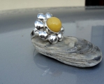модел 86 Сребърен пръстен,цвете с жълт нефрит radimm_86.JPG