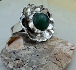 модел 95 Сребърен пръстен маргаритка с полускъпоценен камък зелен азонит radimm_95_2_.JPG