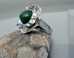 модел 95 Сребърен пръстен маргаритка с полускъпоценен камък зелен азонит radimm_95_4_.JPG