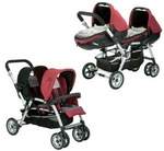 Комбинирана количка за близнаци Jane Twin Two Matrix Molten Red с включени кошчета за кола Mishe77_product_534.jpg