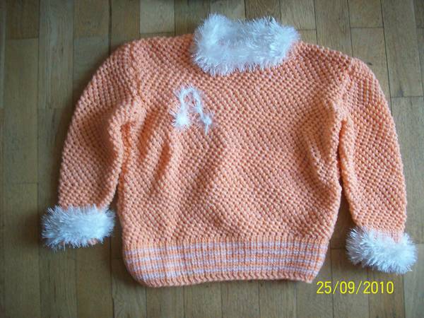 оранжев пуловер за момиче ръчно плетиво 100_4213.JPG Big
