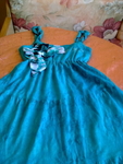 Синьо зелена рокля за ръст 140 valenta_23405.jpg