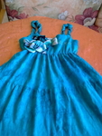 Синьо зелена рокля за ръст 140 valenta_23409.jpg