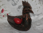 дървена поставка за яйца "Кокошчица"  с подарък дървено яйчице vali-bali_IMG_9379.JPG
