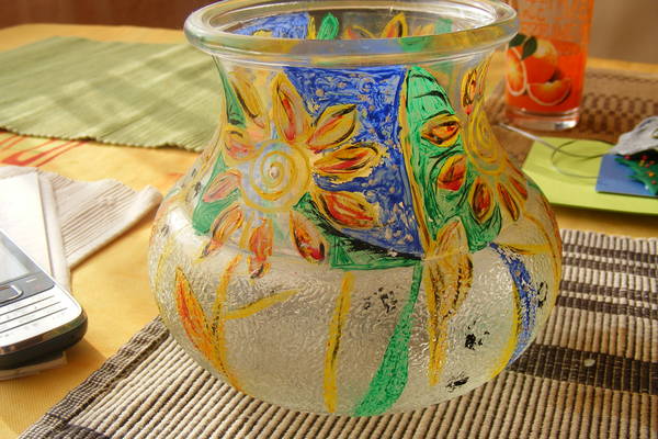 рисувана ваза "Слънчогледи" DSCF00121.JPG Big
