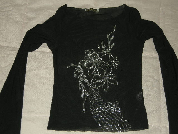 Черна секси полупрозрачна блуза размер S elberet_DSCN5452.jpg Big