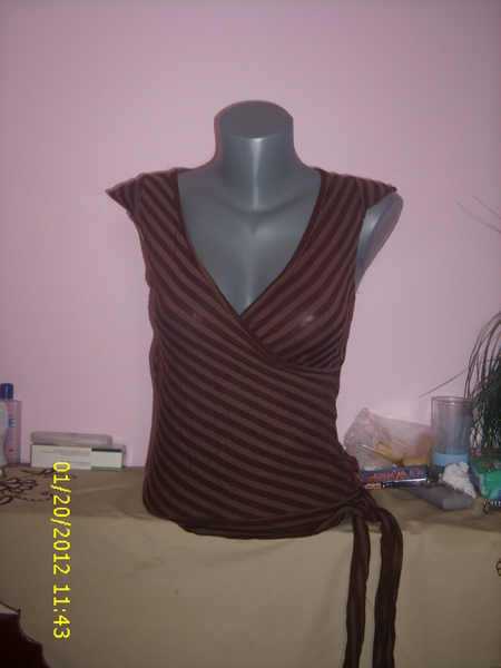 Блузка в кафяво с връзки monka_09_IMG_0329.JPG Big
