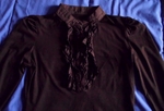 Кафява блуза с лек буфан ivelinna7773_DSCI1144.JPG