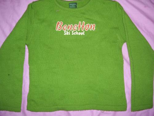 Зелен пуловер Benetton-XS/S 100_3242.JPG Big