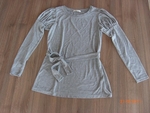 Сива памучна блуза GEORGE тип туника с буфан ръкав (S) FEMININE_CIMG1956.JPG