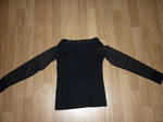 Черна блуза с ръкави от тюл и декорация от камъчета размер S P1030088.JPG