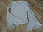 Бяла блуза с ефирни ръкави.Подходяща за повод. Transactions_P5092355.JPG