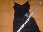 Елегантна черна рокля CLOCKHOUSE  аксесоари цвят сребро himera_S7000206.JPG