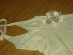 Рокля с гол гръб от памук и лен  текстилна брошка himera_S7008906.JPG