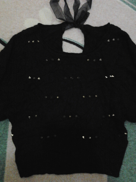Черна плетена блуза със шипове ne4iii_2183.jpg Big