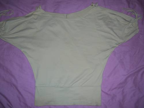 Бежова блуза с къс ръкав и връзки-тип прилеп-М 100_3272.JPG Big